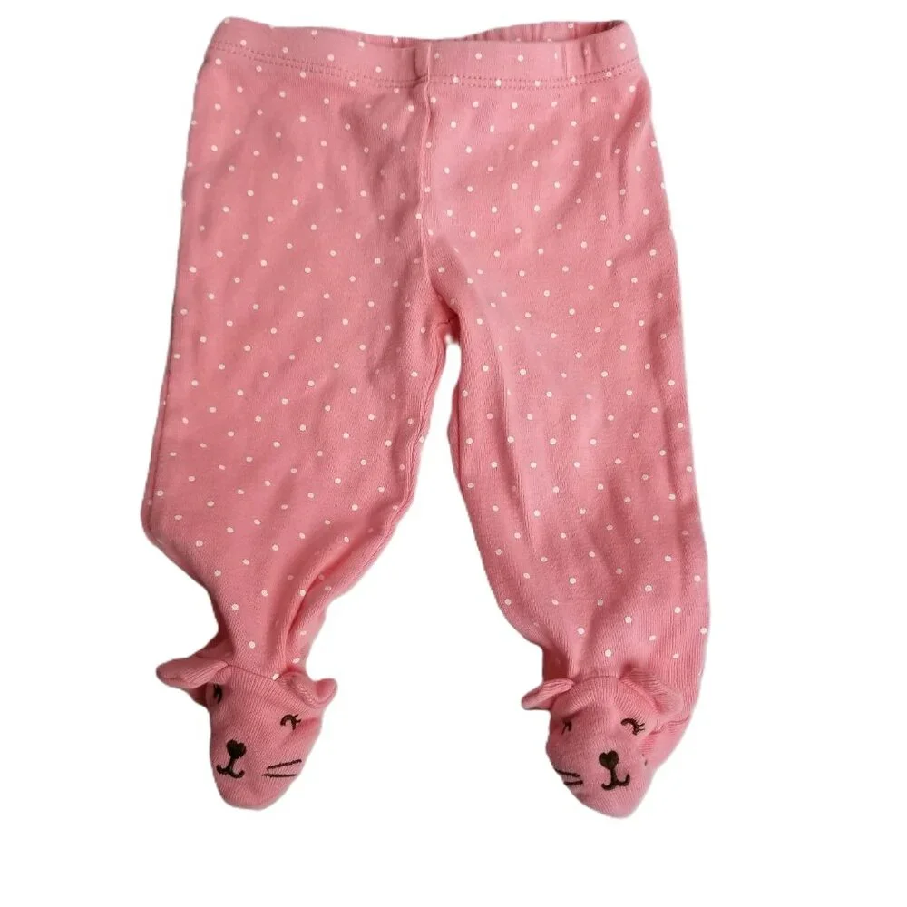 Baby Girl 4pc Bundle Carter's Gerber Sleepers Pants NB 0-3M Daddys Princess